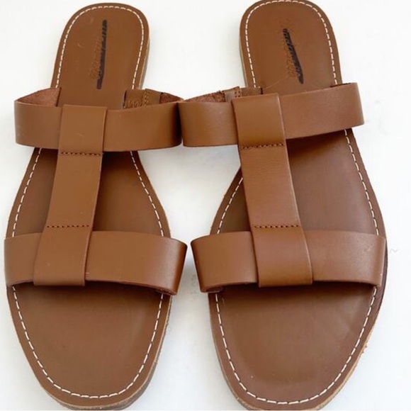 Madewell the Boardwalk T Strap Slide Sandal in English Saddle Size 10.5 NWOB - Picture 7 of 7
